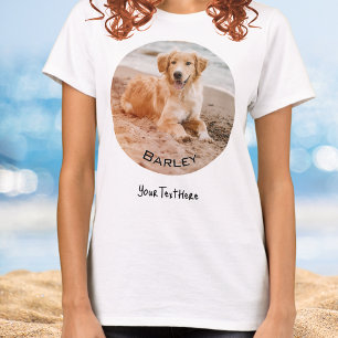 Camiseta Foto Personalizada de Perro con Nombre Personaliza