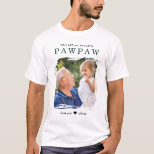Camiseta Foto personalizada del Pawpaw favorito Abuelo pers