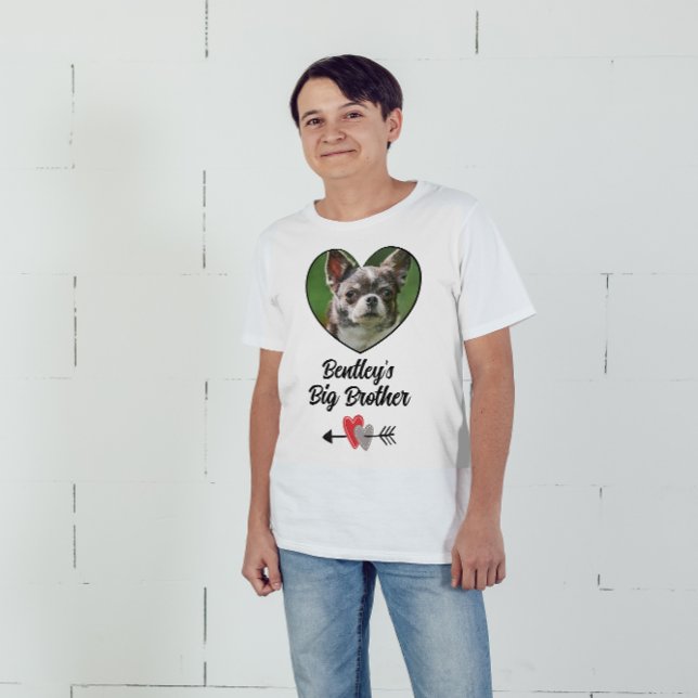 Camiseta Foto personalizada del perro hermano mayor y camis (Subido por el creador)