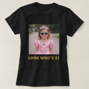 Camiseta Foto Personalizada Instantánea Divertida Mira Quié