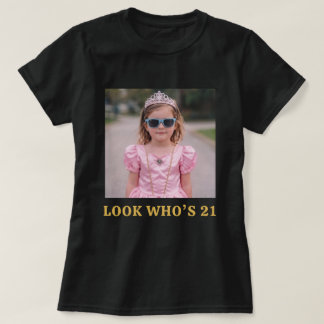 Camiseta Foto Personalizada Instantánea Divertida Mira Quié