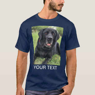 Camiseta Foto personalizada Mascota de texto de la Marina d