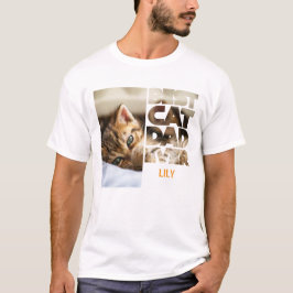 Camiseta Foto personalizada Mejor padre de gato