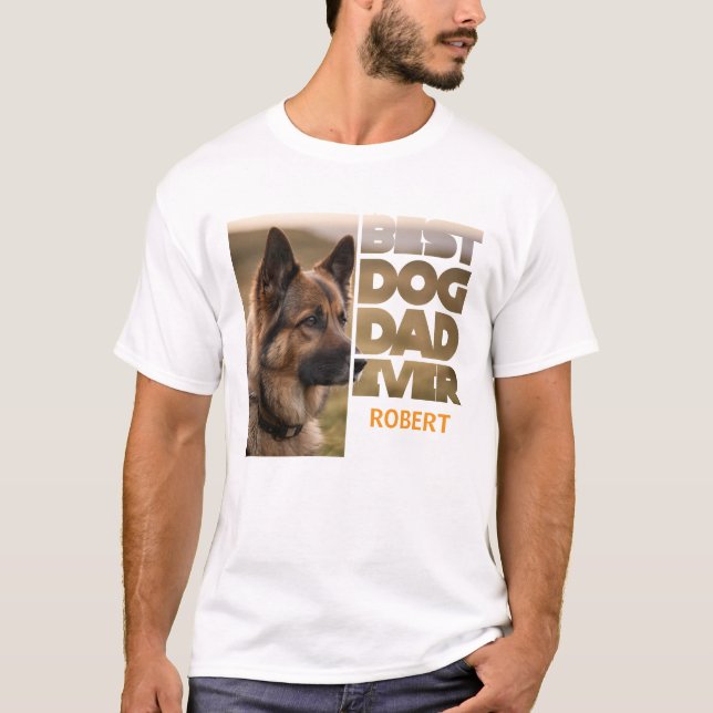 Camiseta Foto personalizada Mejor papá de perro de todos lo (Anverso)