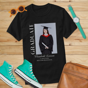 Camiseta Foto Personalizada Moderno Elegante Graduación de 