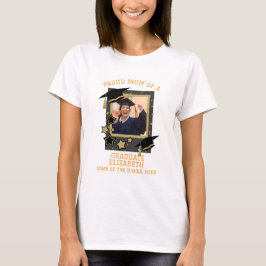 Camiseta Foto personalizada "Orgullosa Mamá de un graduado"