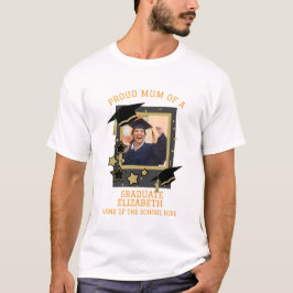 Camiseta Foto personalizada "Orgullosa Mamá de un graduado"
