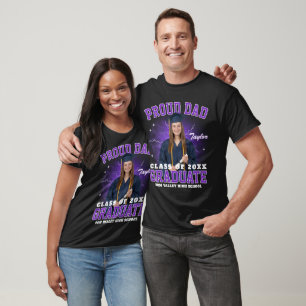 Camiseta Foto personalizada Orgullosos padres de graduado B
