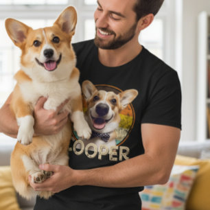 Camiseta Foto personalizada retro de mascota personalizada