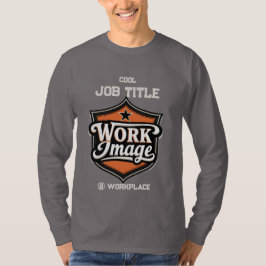 Camiseta Foto personalizada título de trabajo y lugar de tr