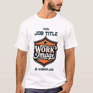 Camiseta Foto personalizada título del trabajo y lugar de t