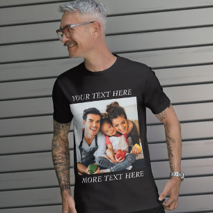 Camiseta Foto personalizada y texto o nombre