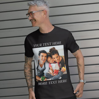 Camiseta Foto personalizada y texto o nombre
