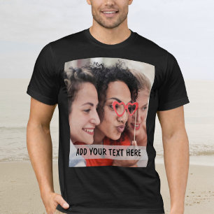 Camiseta Foto personalizada y texto o nombre