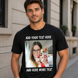 Camiseta Foto personalizada y texto o nombre