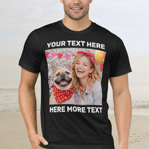 Camiseta Foto personalizada y texto o nombre en negrita San