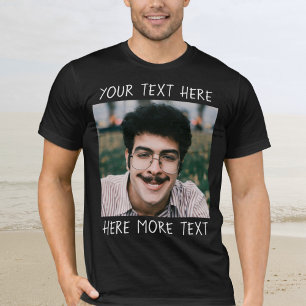 Camiseta Foto personalizada y texto o nombre feo divertido