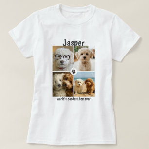 Camiseta Foto personalizada y texto personalizado de perro