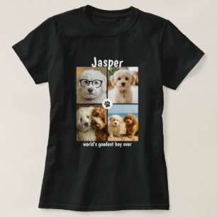 Camiseta Foto personalizada y texto personalizado perro o g