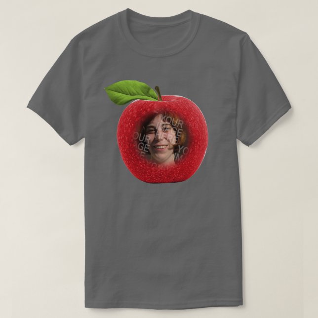 Camiseta Foto personalizado Apple Face (Diseño del anverso)