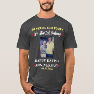 Camiseta Foto personalizado de 20 años de pareja de anivers
