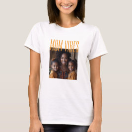 Camiseta Foto personalizado de Mom Vibes