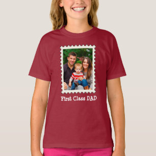 Camiseta Foto personalizado de papá de primera clase en un 