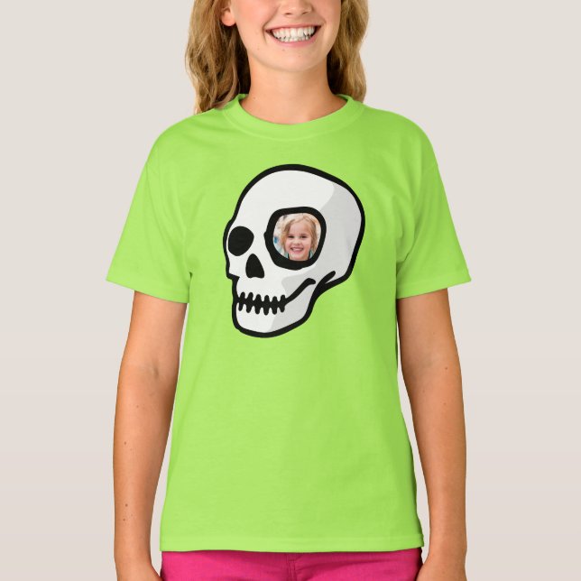 Camiseta Foto personalizado Día aterrador de Halloween muer (Anverso)