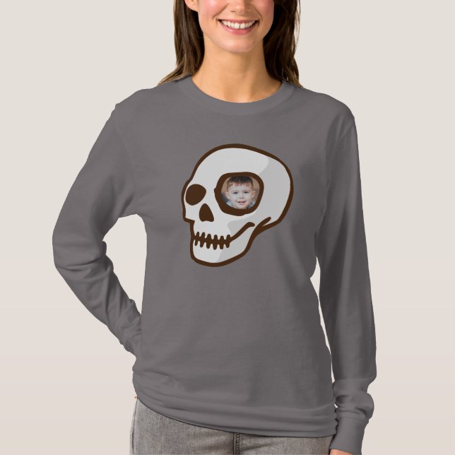 Camiseta Foto personalizado Día del Calavero de Halloween,  (Anverso)