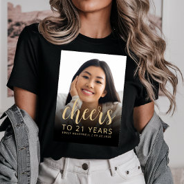 Camiseta Foto personalizado Saluda a Fiesta de cumpleaños n