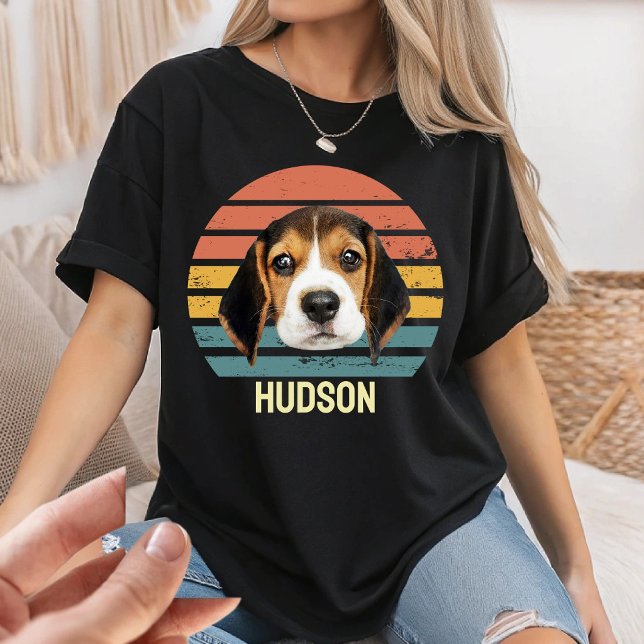 Camiseta Foto personalizado Viñeta 90 Perro retro Mascota p (Subido por el creador)