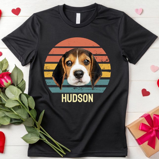 Camiseta Foto personalizado Viñeta 90 Perro retro Mascota p (Subido por el creador)