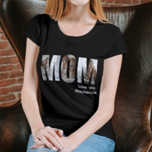 Camiseta Foto personalizado Y Mamá Personalizada De Texto