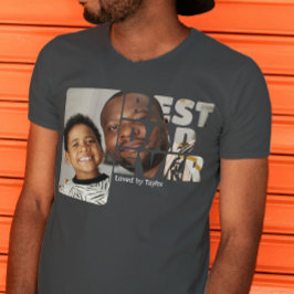 Camiseta Foto personalizado Y Texto Personalizados Mejor Pa