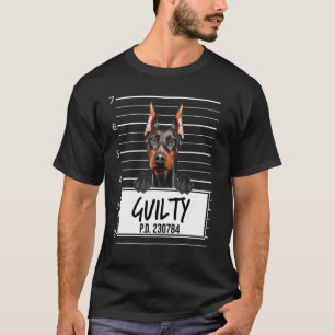 Camiseta Foto policial de Doberman Pinscher Perro Culpable
