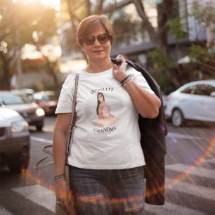 Camiseta Foto Redonda Minimalista Moderna para Abuela