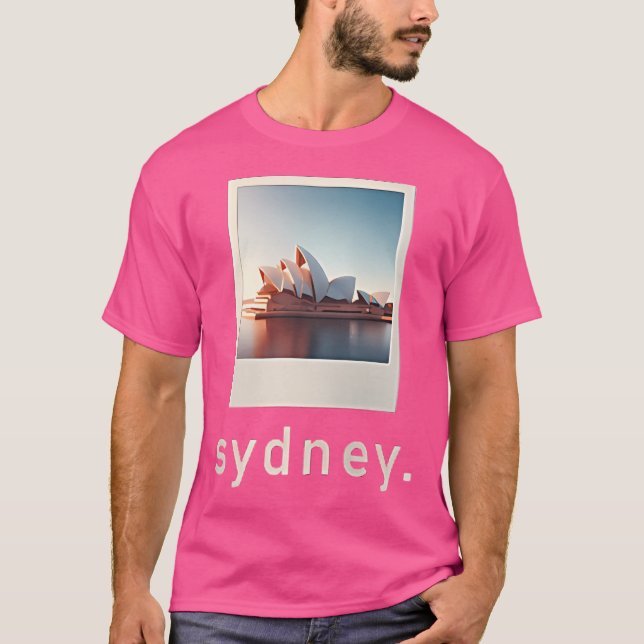 Camiseta Foto retro de la ópera de Sydney (Anverso)