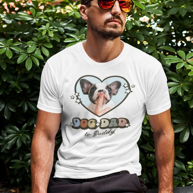 Camiseta Foto retro del corazón del perro de la cuta papá (Subido por el creador)