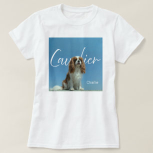 Camiseta Foto Retro Personalizada de Cavalier King Charles 