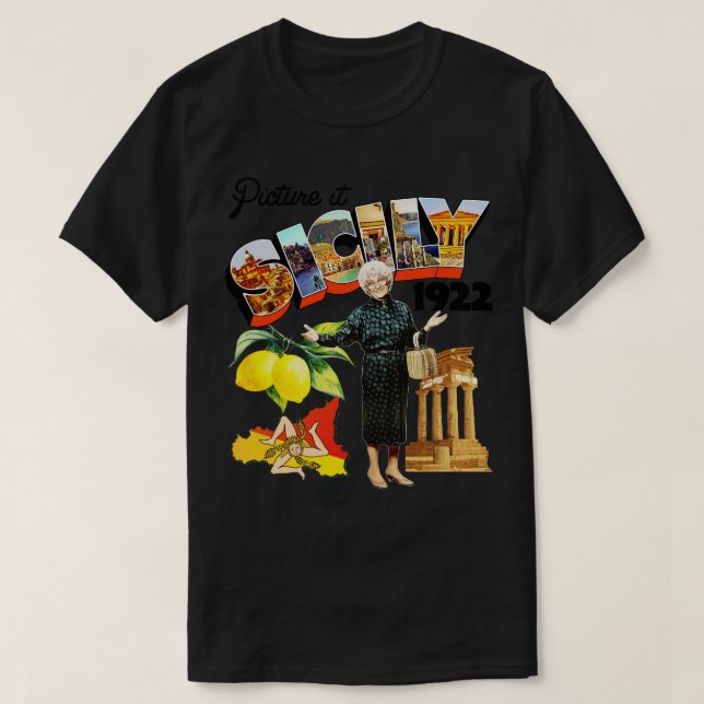 Camiseta Foto Sicilia Postal 1922 (Diseño del anverso)