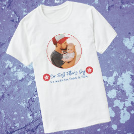 Camiseta Foto Simple Cute Moderno Papi Primer Día del Padre