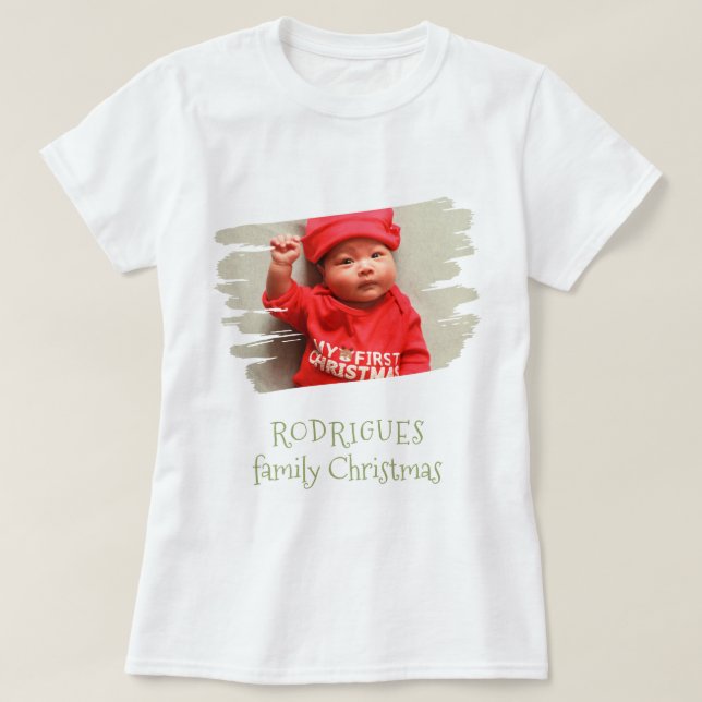 Camiseta Foto subida por Personalizado Navidades de familia (Diseño del anverso)