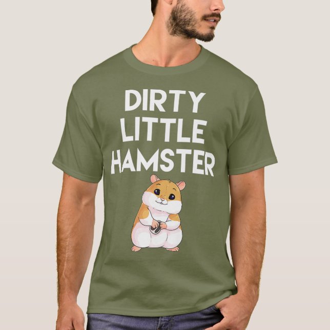 Camiseta Foto sucia de un pequeño hámster corto (Anverso)