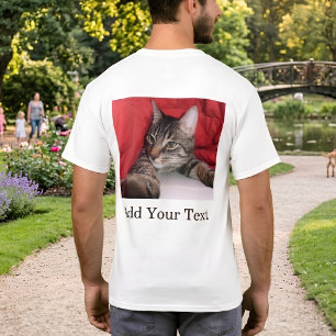 Camiseta Foto trasera personalizada y texto opcional person