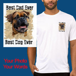 Camiseta Foto única de oro para boxeador negro perro amante