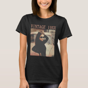 Camiseta Foto Vintage Personalizada Año de Nacimiento Cumpl