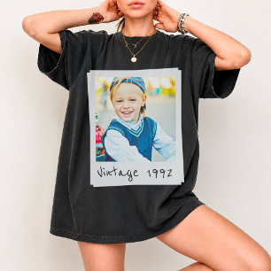 Camiseta Foto Vintage Personalizada Y Cumpleaños Al Estilo