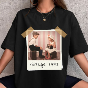 Camiseta Foto Vintage Personalizada y Cumpleaños Personaliz