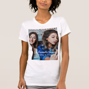 Camiseta Foto y nombre de los mejores amigos por siempre Pe