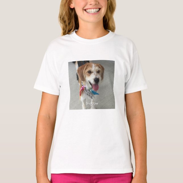 Camiseta Foto y nombre del mascota (Anverso)